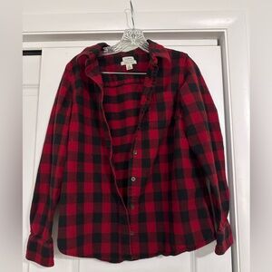 L.L. Bean Scotch Plaid Shirt Slightly Fitted Women's Regular